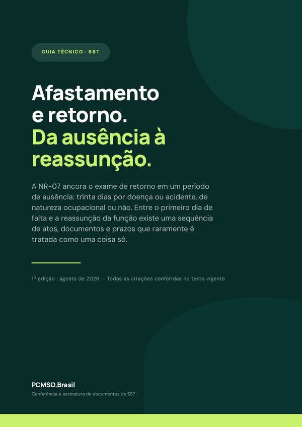 Capa do material Ebook — Afastamento e retorno