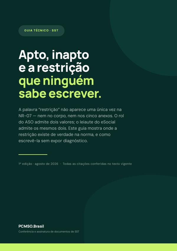 Capa do material Ebook — Apto, inapto e a restrição