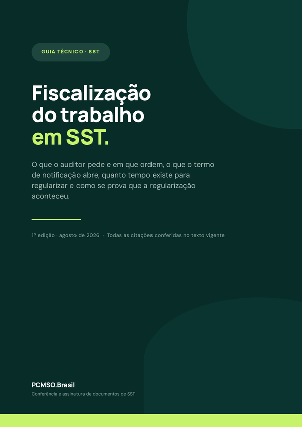 Capa do material Ebook — Fiscalização do trabalho em SST