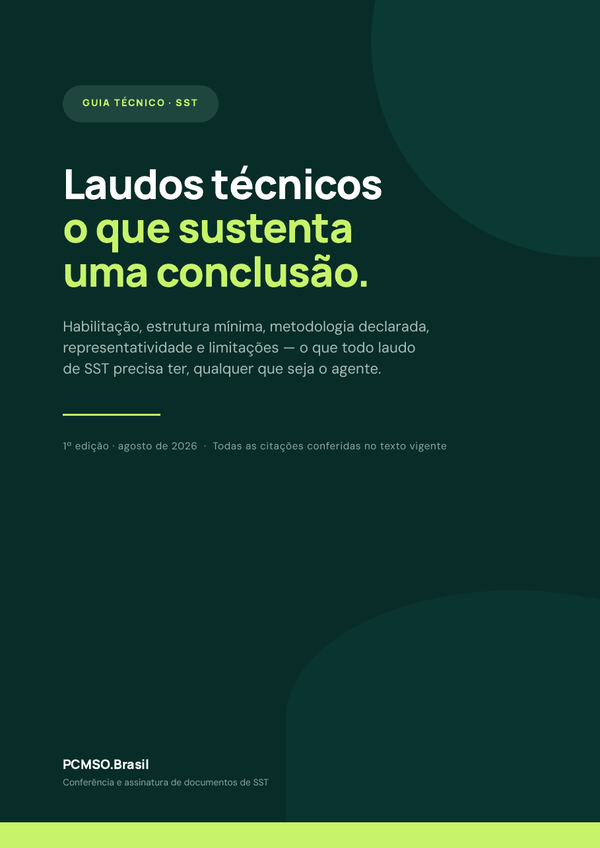 Capa do material Ebook — Laudos técnicos de SST