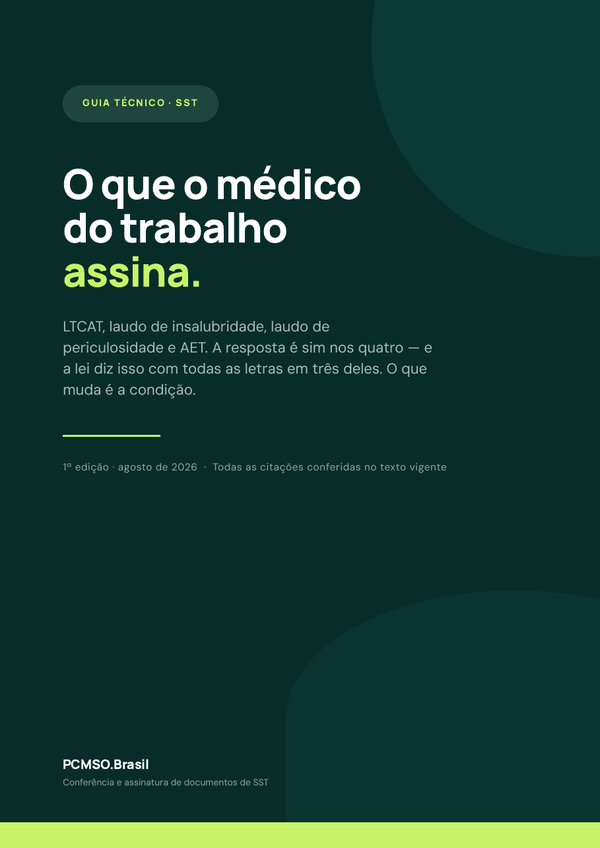 Capa do material Ebook — O que o médico do trabalho assina
