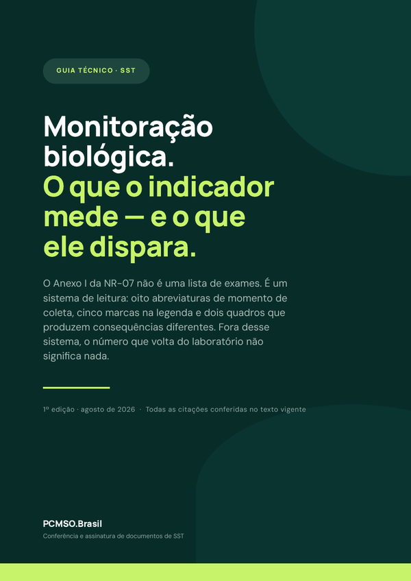 Capa do material Ebook — Monitoração biológica