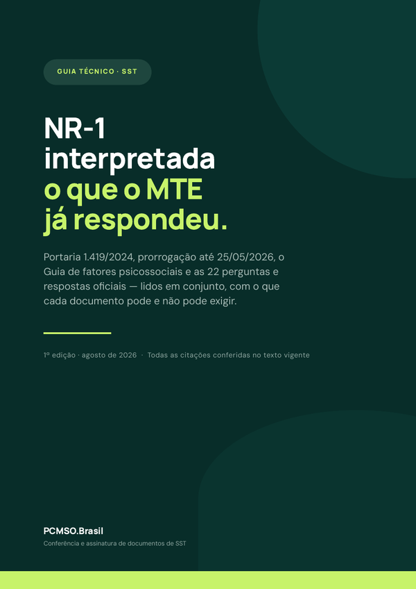 Capa do material Ebook — NR-1 interpretada