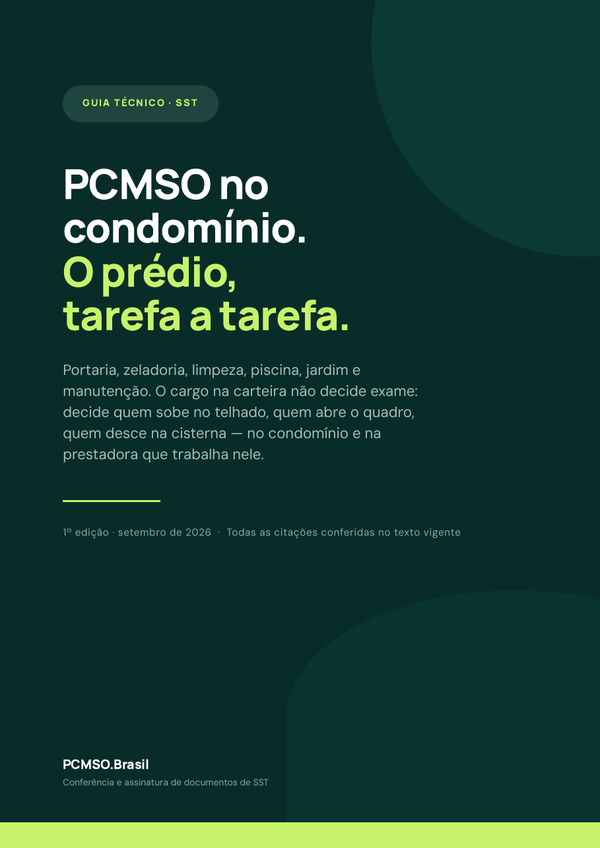 Capa do material Ebook — PCMSO no condomínio