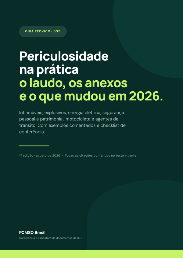 Capa do material Ebook — Periculosidade na prática