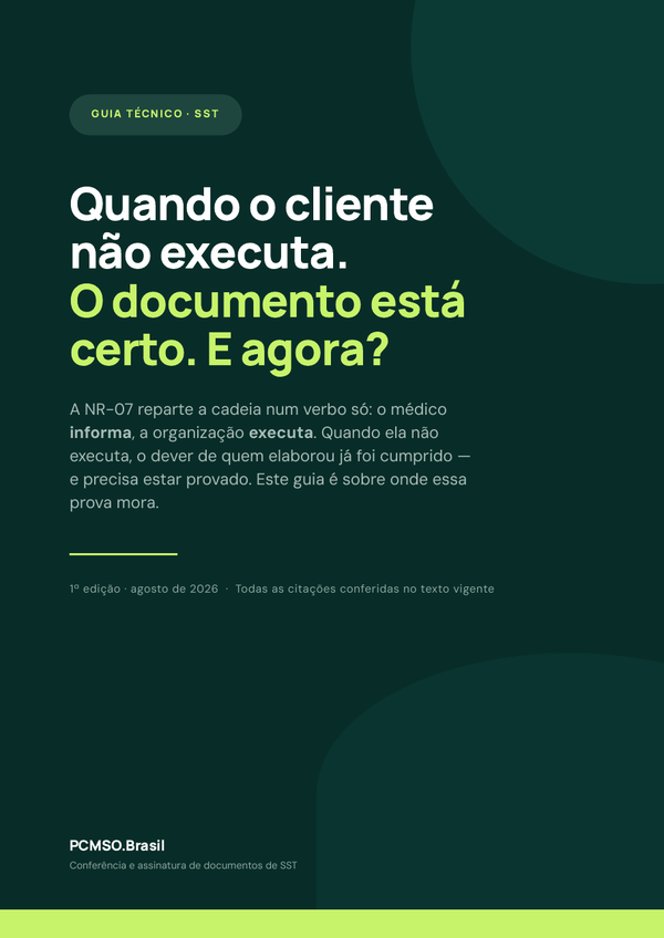 Capa do material Ebook — Quando o cliente não executa