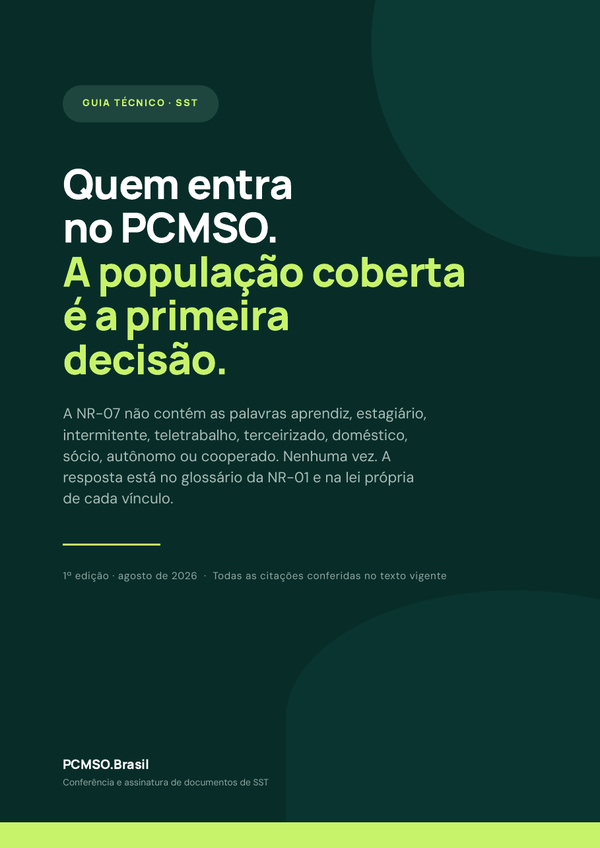 Capa do material Ebook — Quem entra no PCMSO