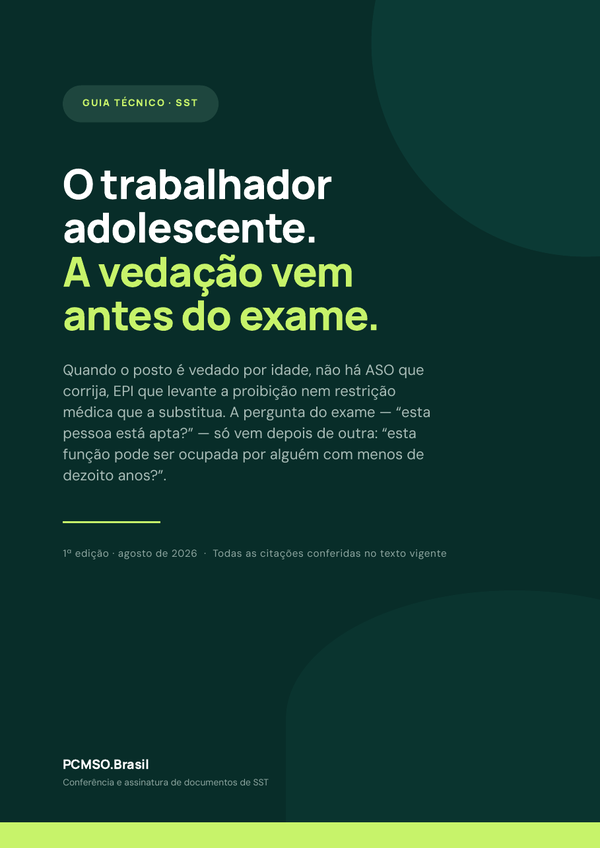 Capa do material Ebook — O trabalhador adolescente