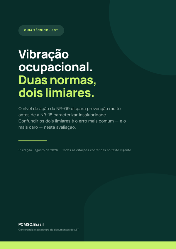 Capa do material Ebook — Vibração ocupacional